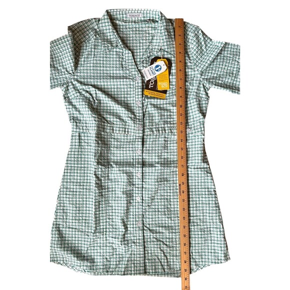 Toad&Co Women's Long Sleeve Button Down Shirt UPF25+ Size XS Dark Turquoise - Picture 8 of 8